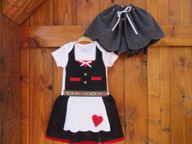 Baby German Dirndl with Cape