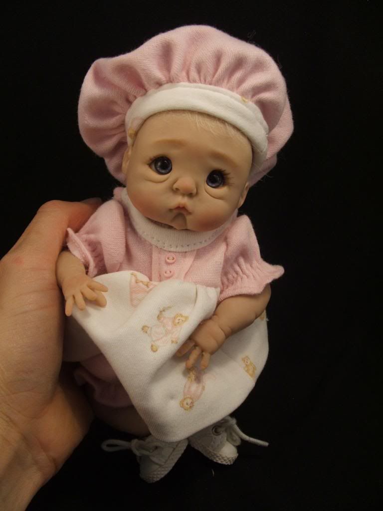 Ooak Polymer Clay Baby Mini Sculpt Art Collectable Doll By Jenna