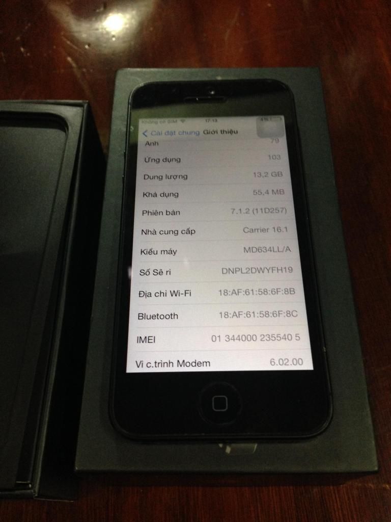 Bán IPhone 5 Quốc Tế (mỹ) Đen !!!!!!