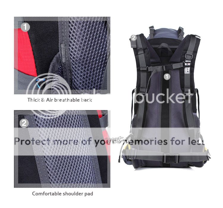 40L Womens Mens Outdoor Travel Mountaineering Hiking Backpack Sport Bag Rucksack