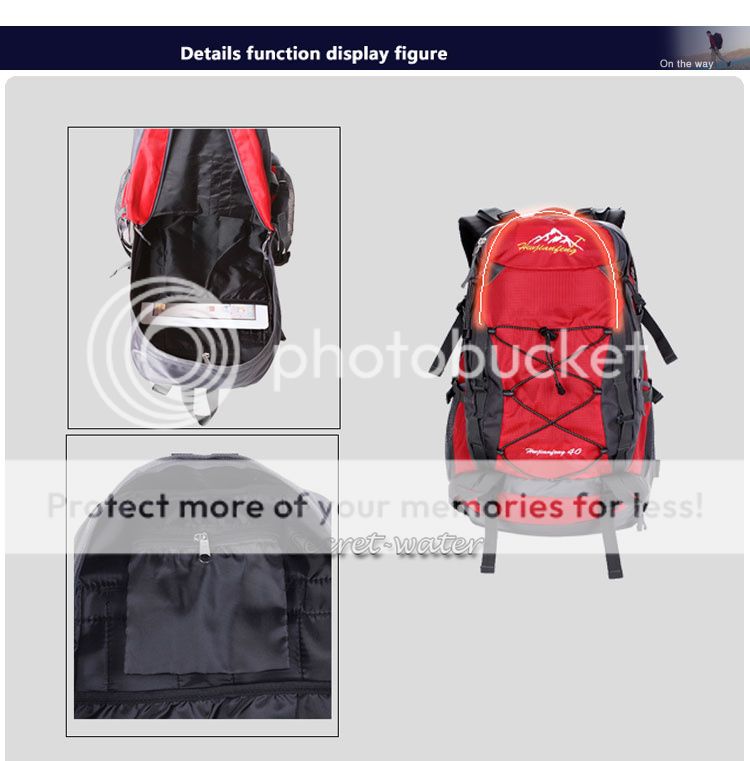 40L Waterproof Mens Womens Outdoor Travel Backpack Mountain Hiking Sport Bag