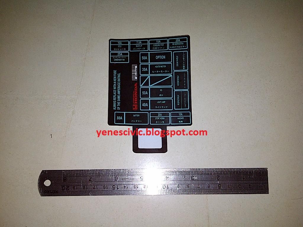 Stiker Box Skring Honda Civic Estilo Genio (limited Stock) 99 Honda Fuse Box Diagram Fuse Box Honda Genio