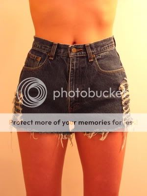 Eddie Bauer Blue High Waisted Cut Off Jean Shorts Sz. 6  