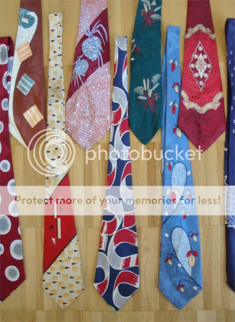 VTG 40'S MEN'S NECK TIE LOT OF 36 TIES ABSTRACT GEOMETRIC FLORAL ...